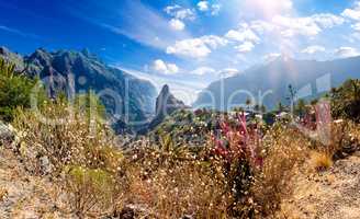 Scenery valley in Spain.Nature landscape.Travel adventures and o