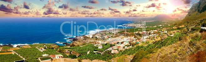 Landmark and tourism in Canary Islands.Spain beachs