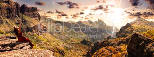 Scenery valley in Spain.Nature landscape.Travel adventures and o