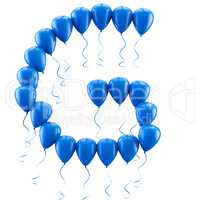 3D rendering Colorful balloons letters isolated over white.