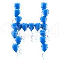 3D rendering Colorful balloons letters isolated over white.