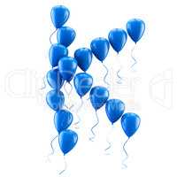 3D rendering Colorful balloons letters isolated over white.