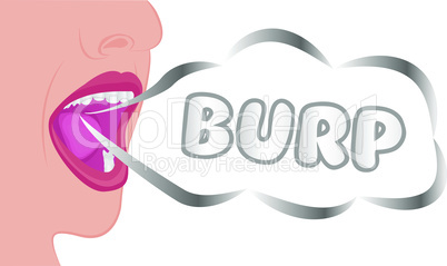 A burp from mouthvector illustration