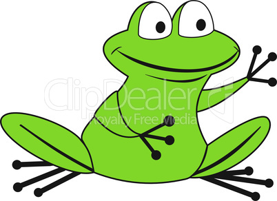 Cute cartoon frog