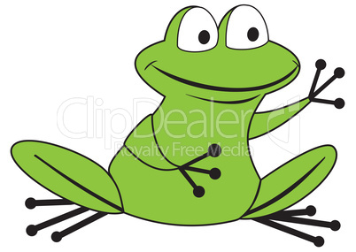 Cute cartoon frog