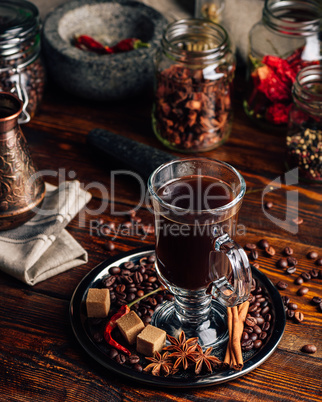 Cup of Coffee with Oriental Spices.