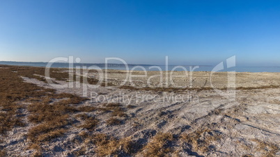 Deserted beach in Koblevo, Ukraine