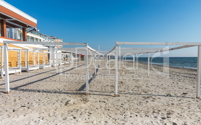 Deserted beach in Koblevo, Ukraine