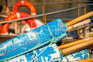 marking buoys in a polish seaport