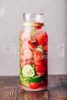 Summer Water with Strawberry, Cucumber and Thyme.