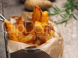 Homemade fries with rosemary