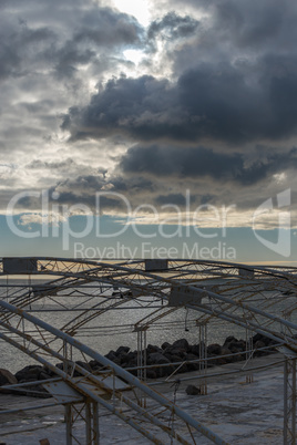 Clouds over the winter sea