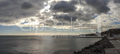 Odessa beach in winter, Ukraine