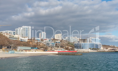 Odessa beach in winter, Ukraine