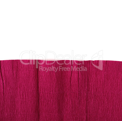 corrugated packaging dark red paper on a white background