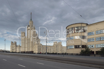 Russia, Moscow, City View, Soviet-Era Architecture.