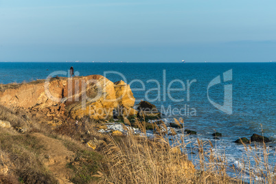 Rock on the edge of the Black Sea