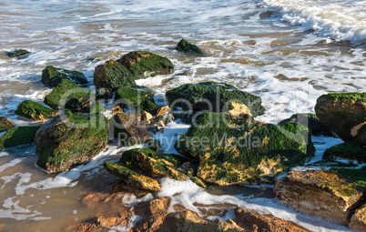 Stones at the edge of the sea