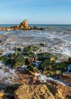 Stones at the edge of the sea