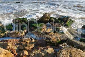 Stones at the edge of the sea