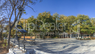 Autumn landscape on Langeron beach, Ukraine