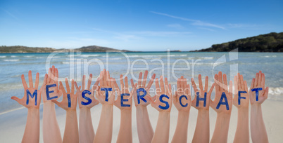 Many Hands Building Meisterschaft Means Championship, Beach And Ocean