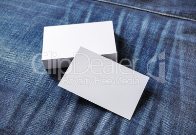 White business cards