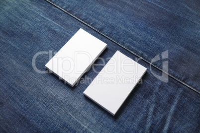 White business cards