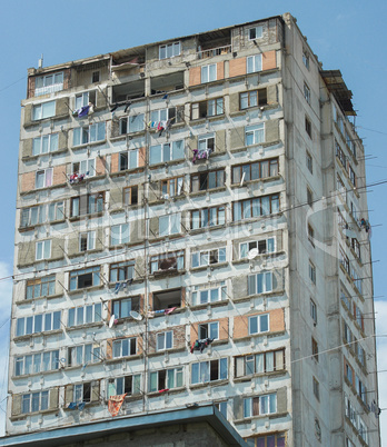 Run-down apartment building