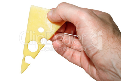 Hand with cheese