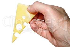 Hand with cheese