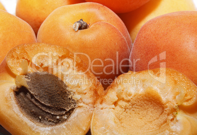 Ripe apricots close up