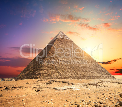 Pyramid in desert
