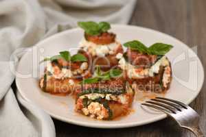 Zucchini Rolls with Ricotta