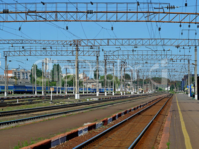 Infrastructure of railway station of Khmelnytskyi, Ukraine