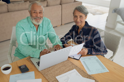 Couple doing finances