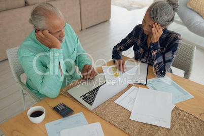 Couple doing finances