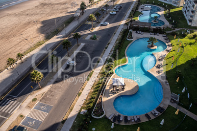 Morgens am Pool in La Serena