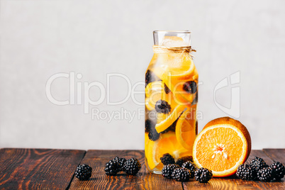 Water with Orange and Blackberry.