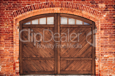 Old Brick Wall with Door.