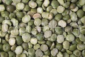 A background of split dry green peas.