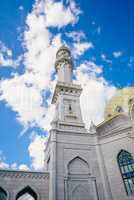 Minaret of Beautiful White Mosque.