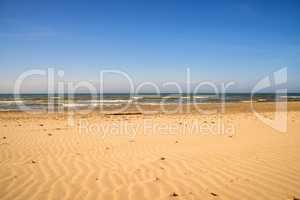 lonesome, unaffected beach of the Baltic Sea in Poland