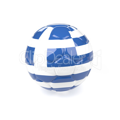 Soccer ball with the flag of Greece