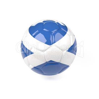 Soccer ball with the flag of Scottland