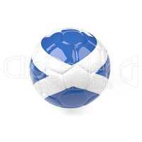 Soccer ball with the flag of Scottland