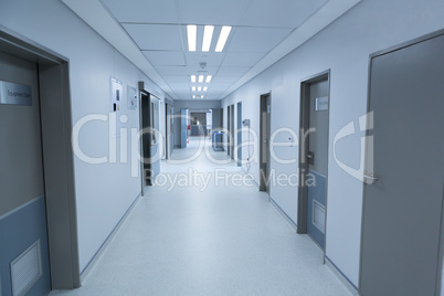 Modern white corridor of hospital