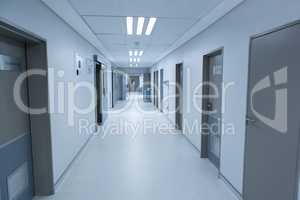 Modern white corridor of hospital