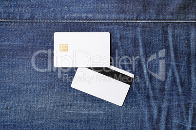 Two blank credit cards