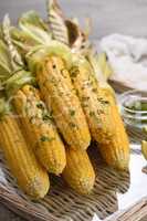 Corn on the cob grilled